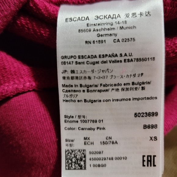 Escada By Margaretha Ley long sleeve Sweatshirt - Picture 8 of 9